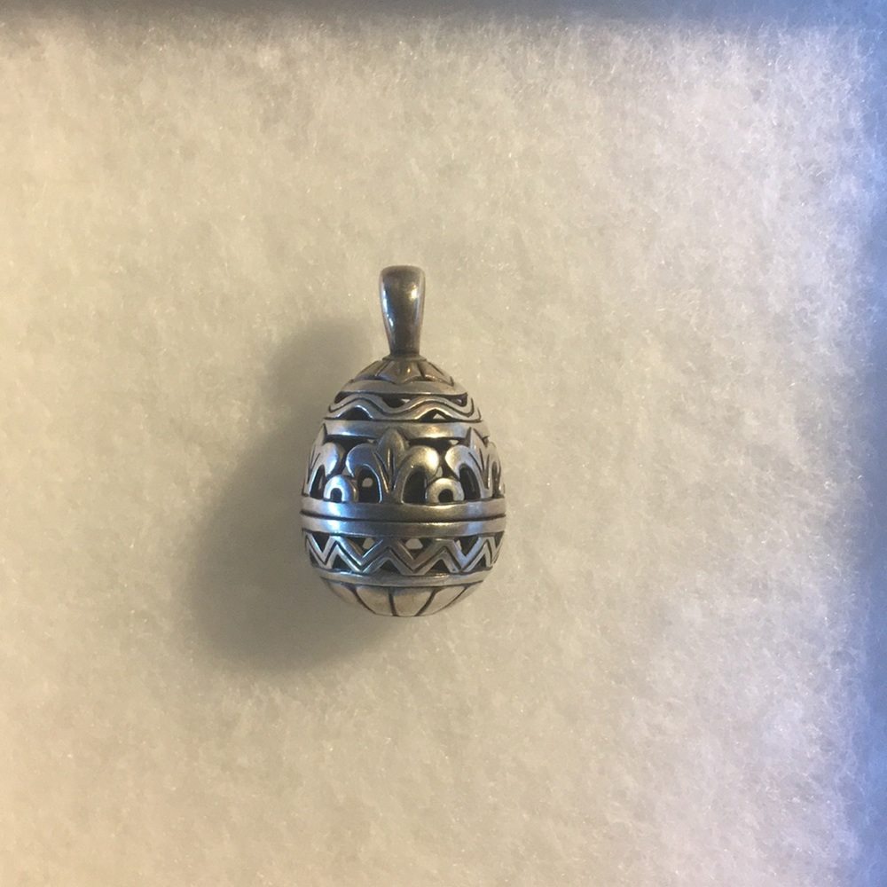 James Avery sterling silver ornate Easter egg